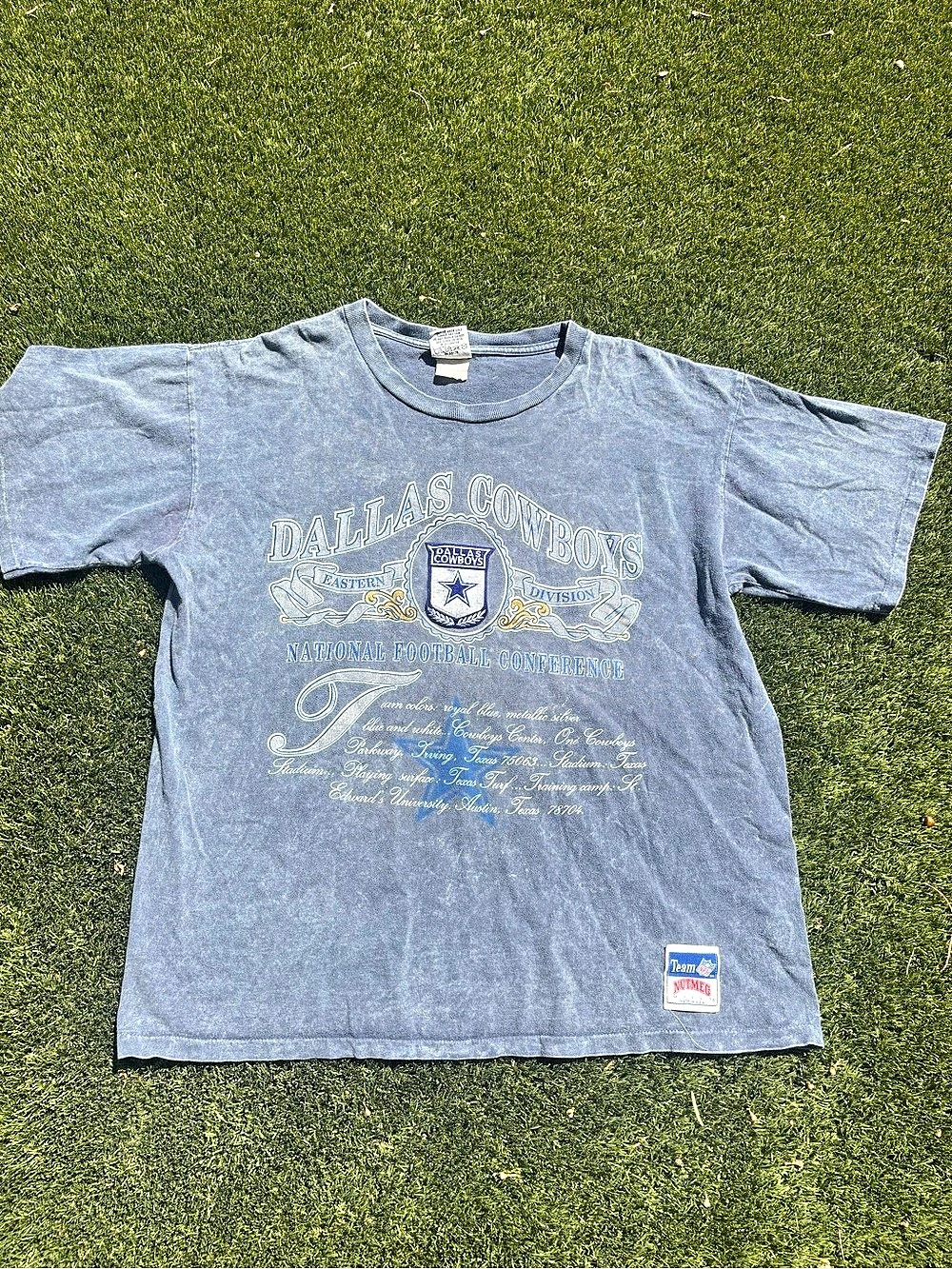 Dallas Cowboys Graphic Short Sleeve Tee Size Large Blue